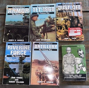 Lot of 5 Books The Illustrated History Of The Vietnam War and a FM 21-15 - Picture 1 of 4