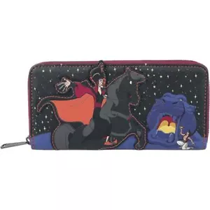 Cartera Loungefly Disney Aladdin Jafar Villanos Escena Cremallera Alrededor Nueva con Etiquetas Nueva - Imagen 1 de 10