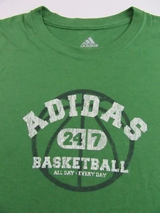Camiseta Estilo Retro Adidas Baloncesto 24/7 Todo el Día, Todos los Días Verde SSS Talla L - Imagen 1 de 7