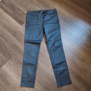 Edle Stretchhose - glänzend - wie gewachst - anthrazit - Gr. 42 - Bild 1 von 5