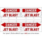 DANGER JET BLAST Flugzeug Hubschrauber USAF Vinyl Sticker Aufkleber 50mm x4