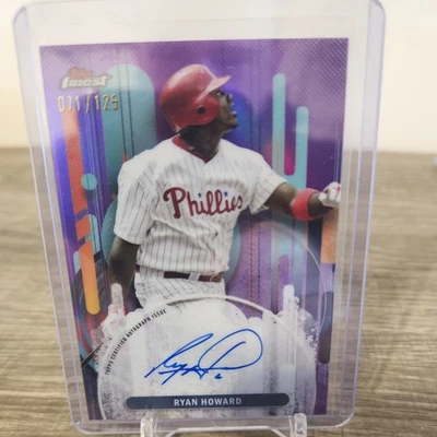 2025 Topps Finest Ryan Howard #FA-RHO Purple Refractor Auto #'d 71/125 Phillies! - Image 1 of 4