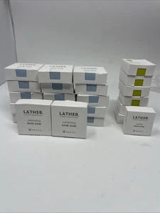 17 pc LATHER Modern Apothecary Exfoliating Body Soap w/ 7 Pc Gentle Face Soaps - Picture 1 of 6
