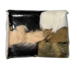 Faux Fur Poms, fashion, costume & craft accents, 6 sets/12 total, new - Picture 1 of 3