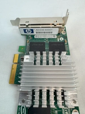 HP  AD339-60001 Quad-Port 1GbE PCIe x4 RJ-45 NIC – Low Profile - Image 1 of 4