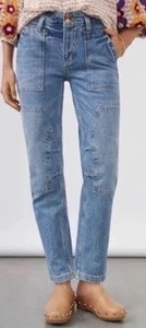 PILCRO The Wanderer Cargo Jeans Patch Pockets Double Knee Anthropologie 26 - Picture 1 of 12