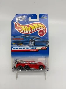 Hot Wheels 1998 First Editions Tow Jam Diecast Car Red 1:64 Scale - Picture 1 of 3