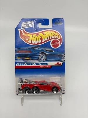 Hot Wheels 1998 First Editions Tow Jam Diecast Car Red 1:64 Scale - Image 1 of 3