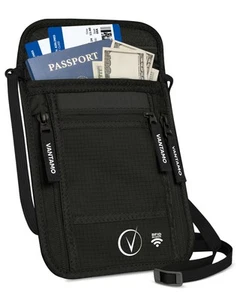 Premium Neck Wallet Travel Pouch and Passport Holder, RFID Protected, Fits Pa... - Picture 1 of 6