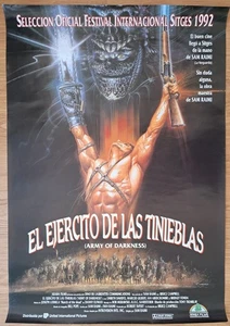 Army Of Darkness ORIGINAL Spanish '92 POSTER Sam Raimi Evil Dead Sitges unfolded - Picture 1 of 1