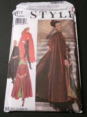 Vtg Style Sewing Pattern 2377 Hooded Cape Size S-M-L-XL UNCUT OOP 1993 Glamour - Image 1 of 4