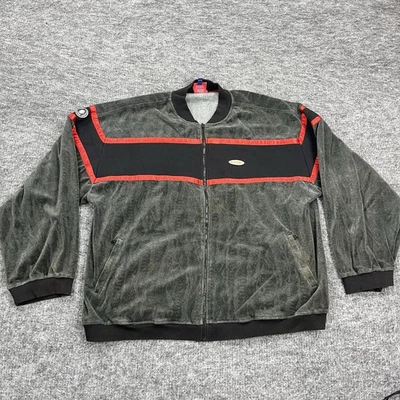 Coogi Jacket Mens 4XL Gray Velour Full Zip Hip Hop Rap Streetwear - Image 1 of 4