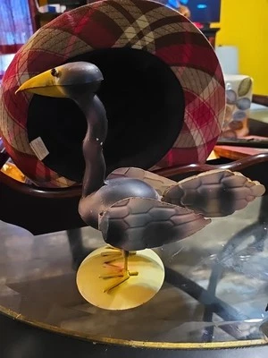 Arte metálico Crazy Bird púrpura negro azul Foto 1 de 3