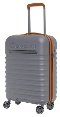 Handgepäck Hartschalentrolley Koffer Silber Rollenkoffer 55 cm Cavalet - Bowatex - Bild 1 von 4