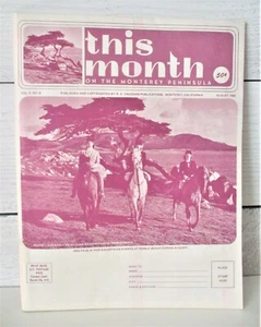 This Month on the Monterey Peninsula Vol 6 No 6 1969 Tourist Publication Vintage - Imagen 1 de 6