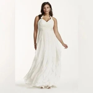 Galina Woman Chiffon Halter Wedding Summer Formal Dress Plus Size 16W READ - Picture 1 of 12
