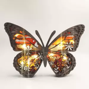 Decoración mariposa madera iluminada - Imagen 1 de 3