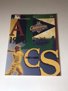 1996 MLB Baseball ALCS Official Program Yankees vs. Orioles - Jeter - Picture 1 of 2