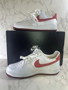 Nike AIR FORCE 1 Low '07 WHITE/RED🔥New Women's Casual School Shoes Size 9 - Picture 1 of 6