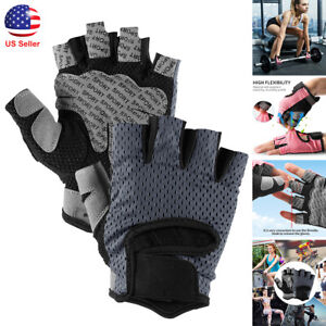 Ventilated Weight Lifting Workout Half Finger Gloves Sport Gym Fitness Cycling