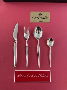 MENAGERE SET 24P CHRISTOFLE DUO TAPIO WIRKKALA SEHR SCHÖNER ZUSTAND METALL VERSILBERT SEHR GUTER ZUSTAND - Bild 1 von 9