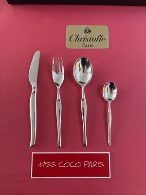 SET MENAGERE 24P CHRISTOFLE  DUO TAPIO WIRKKALA TRÈS BEL ÉTAT MÉTAL ARGENTÉ TBE - Photo 1/4