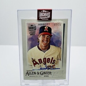 Jim Abbott 2023 Topps Archives Signature Series Auto #7/21 Angels Autograph