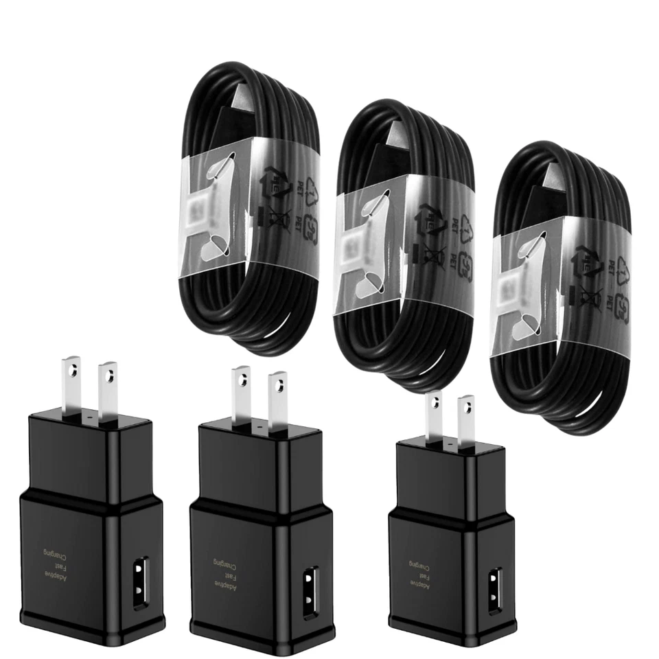 Adaptador Cargador Rápido Tipo C Con Cable De Carga Teléfono Para Samsung Galaxy Android Foto 1 de 4