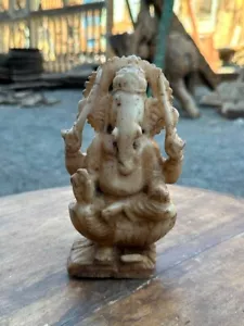 Antique Old Marble Stone Hand Carved Hindu God Ganesha Statue - Picture 1 of 7