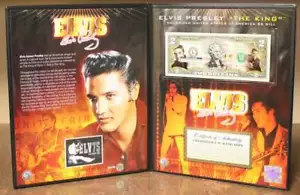 ELVIS PRESLEY * Americana * Legal Tender U.S. $2 Bill with COLLECTIBLE FOLIO - Picture 1 of 2