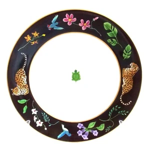 FÜNF LYNN CHASE JAGUAR DSCHUNGELMUSTER UMRANDET SUPPENSCHÜSSELN 9 1/4" JAGUARE, VÖGEL - Bild 1 von 9