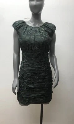 Vestido para mujer JILL STUART Collection 100 % seda patrón leopardo en oliva oscuro nuevo con etiquetas Foto 1 de 4