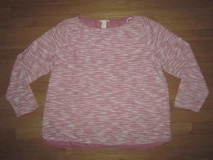 Suéter ligero cosido rosa/blanco para mujer H&M - nuevo sin etiquetas - grande - Imagen 1 de 6