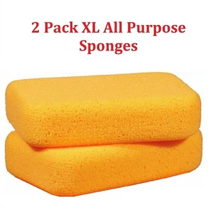 2 Pk All Purpose Foam Sponge Extra Large Grout Tile Car Wash Cleaning - Picture 1 of 1