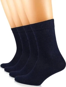 * 8 PARES * X CALCETINES HUGH UGOLI MUJER CREW ALGODÓN ECOLÓGICOS AZUL MARINO 6-9 - Imagen 1 de 7