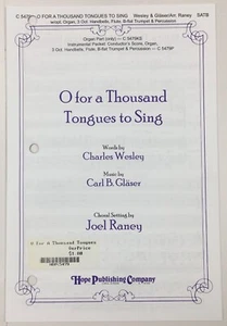 O For A Thousand Tongues To Sing SATB Choir Chorus Sheet Music Joel Raney Hope - Picture 1 of 5