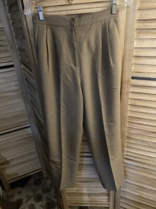 Pantalones de vestir Liz Claiborne Career gris marrón claro talla 6 plisados pequeños delanteros - Imagen 1 de 3