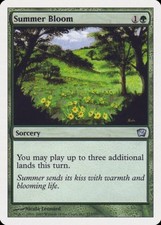 Summer Bloom 9th Edition HEAVILY PLD Green Uncommon MAGIC MTG CARD ABUGames