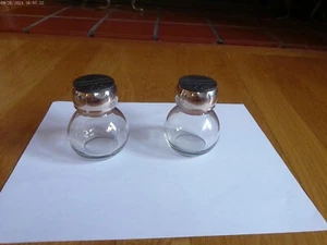 Replacement Spice Jar Round Sphere Glass Base Split Top Olde Thompson FREE SHIP! - Picture 1 of 16