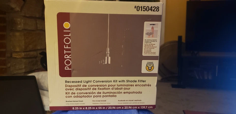 Portfolio Recessed Light Coversion Kit #0150428 Brushed Nickel Finish New In Box - Image 1 of 1