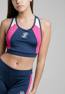 Illusive London Retro Sports Bralette - Black 13/14 years - Picture 1 of 3