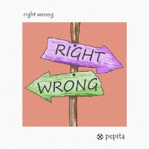 Right Wrong Needlepoint Kit or Canvas - Picture 1 of 2