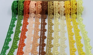2 M 20 MM Wide Daisy Flower Edge Sewing Embellishment Craft Lace Trim Guipure - Picture 1 of 86
