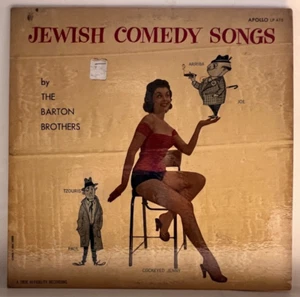 A32 The Barton Brothers: Jewish Comedy Songs, 1957 Apollo Records LP 475 -Comedy - Picture 1 of 4