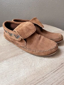 Stivaletti Minnetonka mosaico marrone scamosciato mocassino donna taglia 5 - Foto 1 di 9