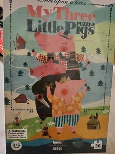 NEU! Londji "My Three Little Pigs" 36 Teile Puzzle Alter 3/6 Jahre - Bild 1 von 2