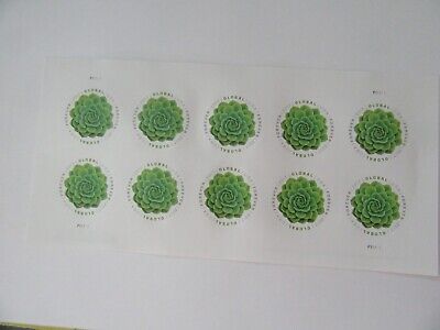 10 USPS 2017 Global Forever Stamps Green Succulent - Peel & Stick(1 Sheet Of 10) • 10$