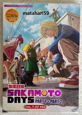Sakamoto Days Part 1+2 (1-22 End) Anime DVD English Audio All Region FREE SHIP - Image 1 of 4
