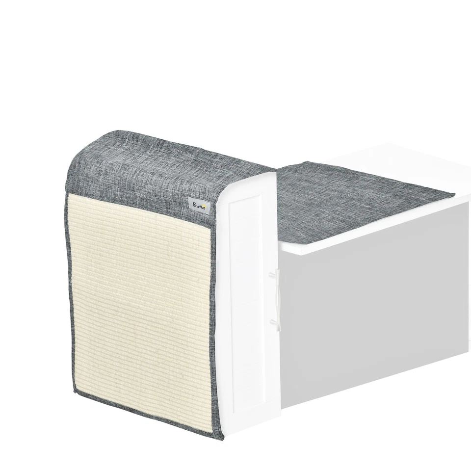 PawHut Tapis Griffoir Chat 130x45x0.3cm Gris - Photo 1/4