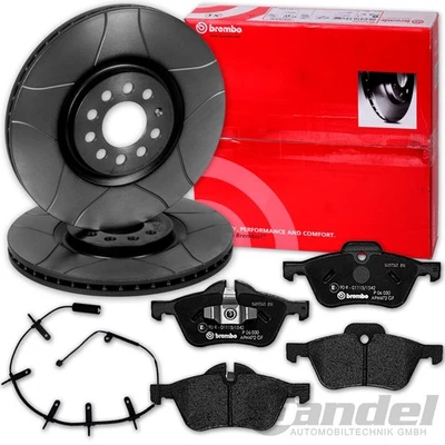 DISCOS DE FRENO DEPORTIVOS RANURADOS BREMBO + PASTILLAS DELANTERAS aptos para MINI R50 - R53 - Imagen 1 de 3